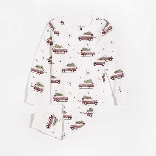 Petit Lem Festive Car Youth PJ Set