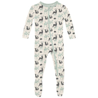 Kickee Pants Forest Animals Footie with Zipper