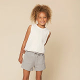 Miles Grey Paperbag Waist Shorts