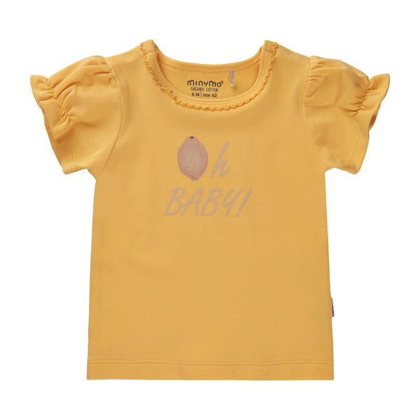 Minymo Puff Sleeve Yellow T-Shirt