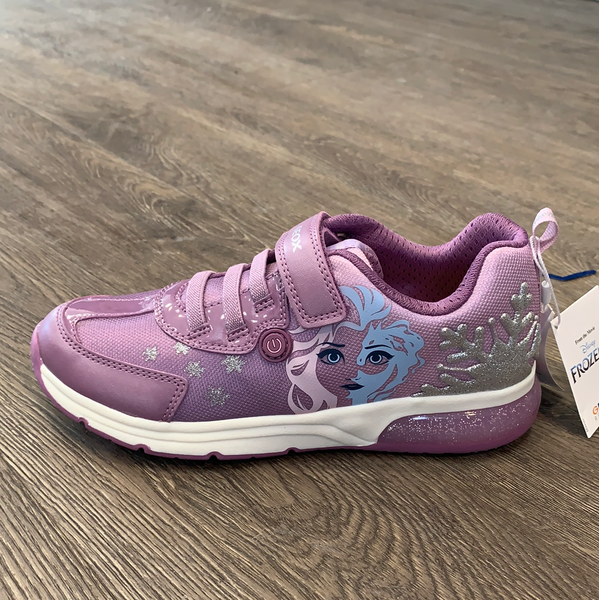 Geox Navy and Lilac Elsa Light Up Sneakers