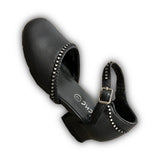 Jolene Black Heels with Strap