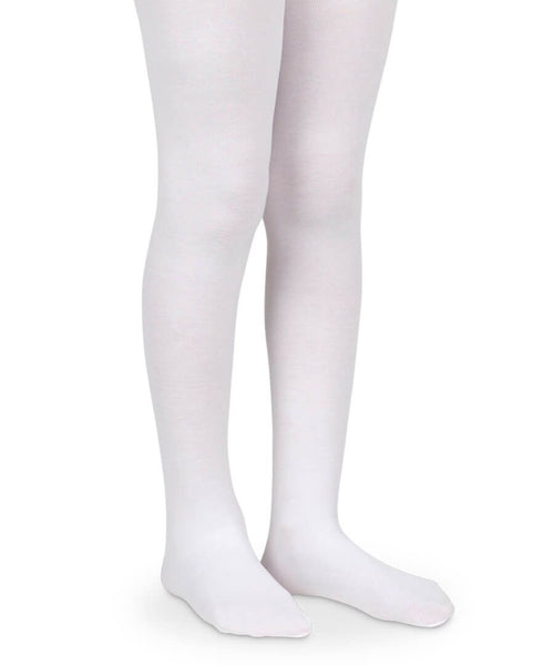 Jefferies Socks White Organic Cotton Tights (Youth)