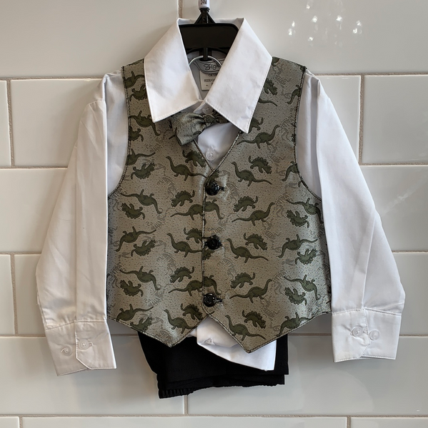 Bighi Dino Bow Tie Vest Set