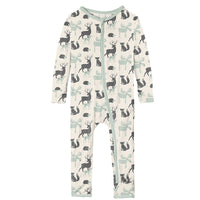 Kickee Pants Forest Animals Coverall with Zipper